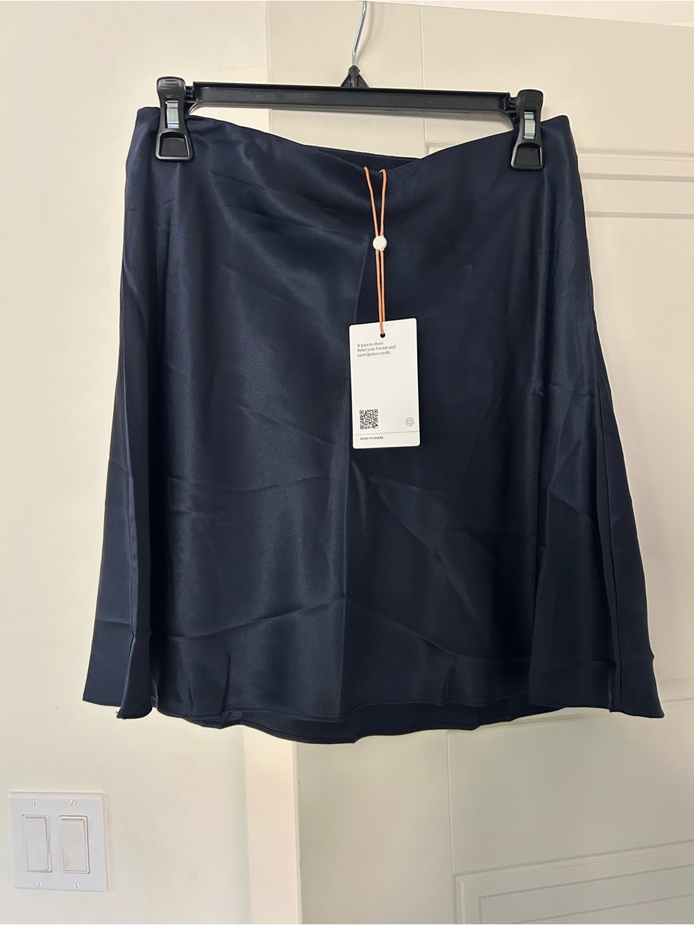 NWT Quince Silk Skirt, Size M
